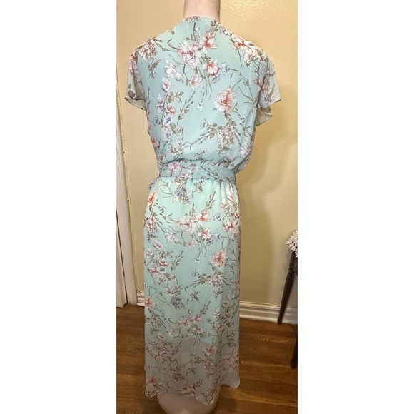 NWOT JULIA JORDAN Asymmetrical Puff Sleeve Maxi Dress Size 14 - Picture 5 of 9